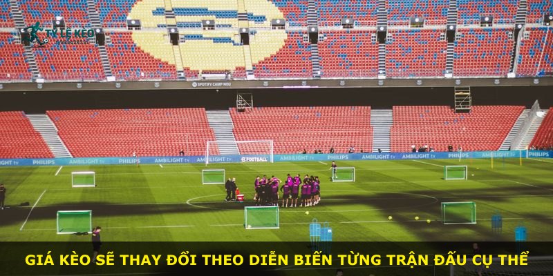 Giá kèo sẽ thay đổi theo diễn biến từng trận đấu cụ thể