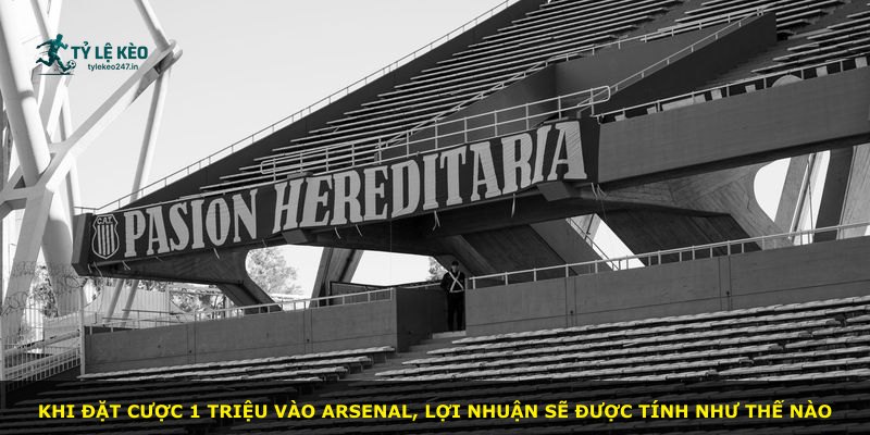 Khi đặt cược 1 triệu vào Arsenal, lợi nhuận sẽ được tính như thế nào