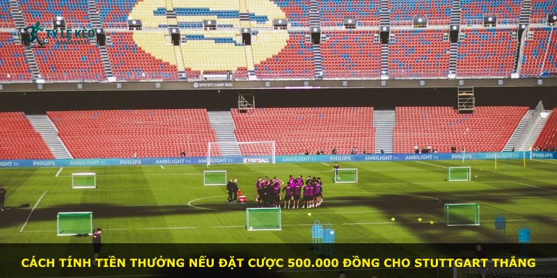 Cách tính tiền thưởng nếu đặt cược 500.000 đồng cho Stuttgart thắng